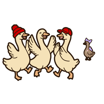 Gans in kooi